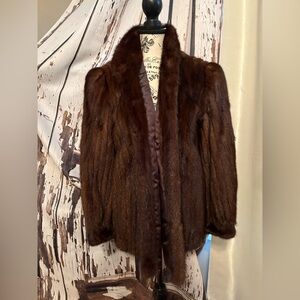 Elegant Brown genuine mink  Coat